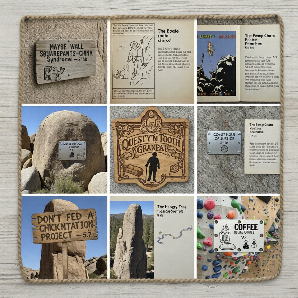 Funny Climbing Routes Photo Collage